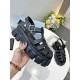 Prada Foam Sandals in Black Rubber