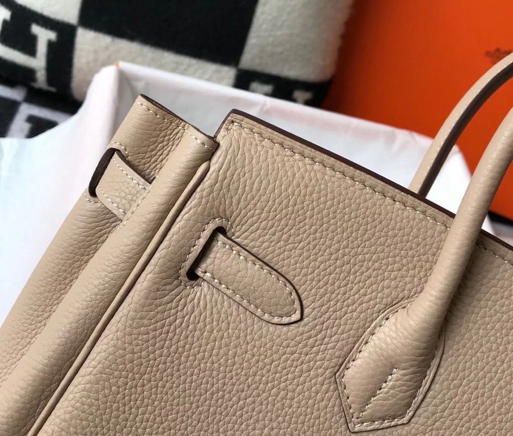 Hermes Birkin 30 Bag in Trench Clemence Leather with GHW