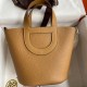 Hermes In The Loop 18 Handmade Bag in Biscuit Clemence Leather