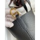 Hermes In The Loop 18 Handmade Bag in Black Clemence Leather