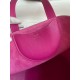 Hermes In The Loop 18 Handmade Bag in Rose Purple Clemence Leatherther