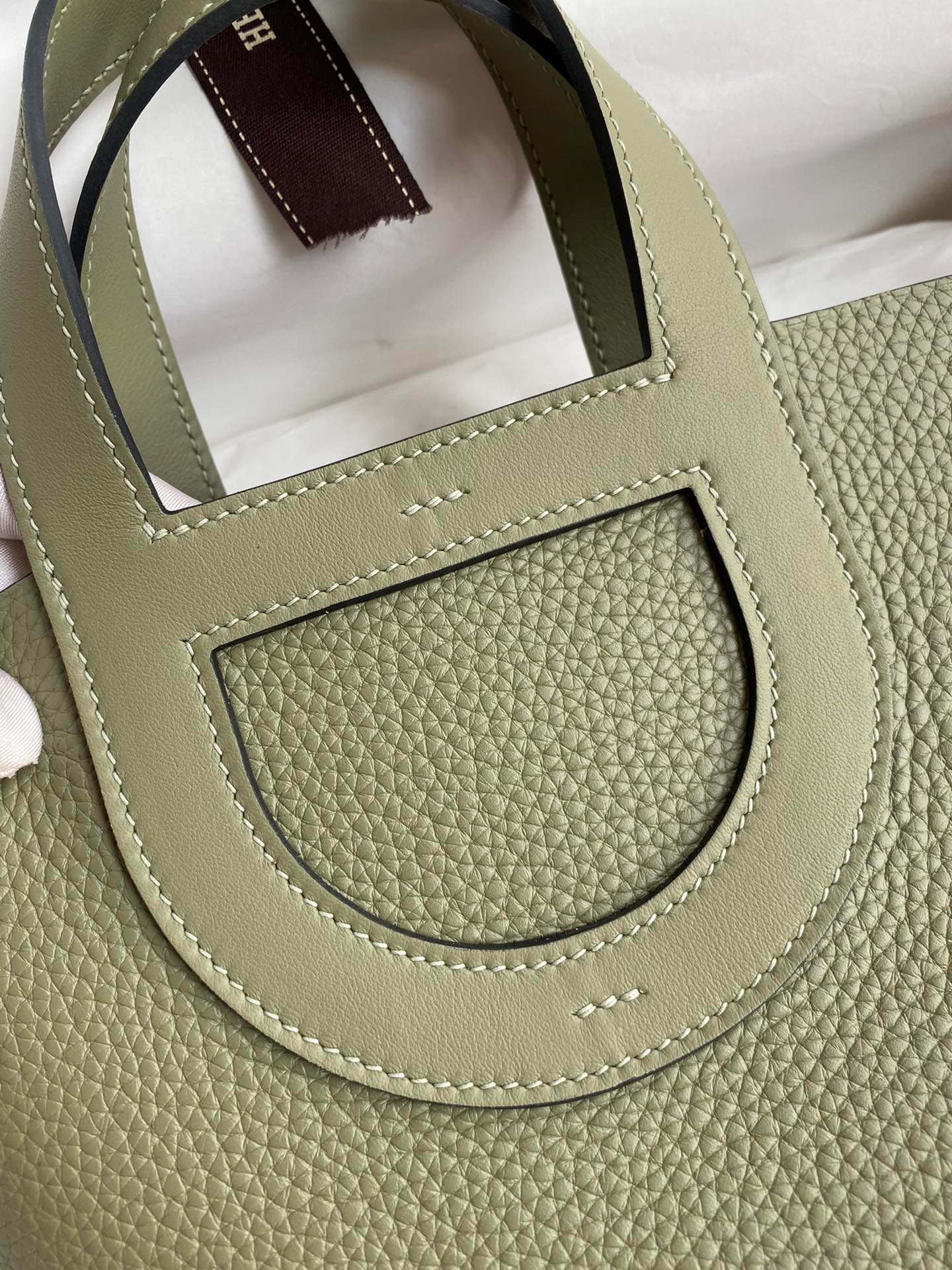 Hermes In The Loop 18 Handmade Bag in Sauge Clemence Leatherther