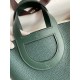 Hermes In The Loop 18 Handmade Bag in Vert Cypres Clemence Leather