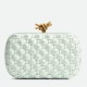 Bottega Veneta Knot Minaudiere Clutch In Glacier Intreccio Leather