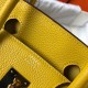 Hermes Birkin 30 Bag in Yellow Clemence Leather with GHW