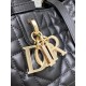 Dior Toujours Small Bag in Black Macrocannage Calfskin