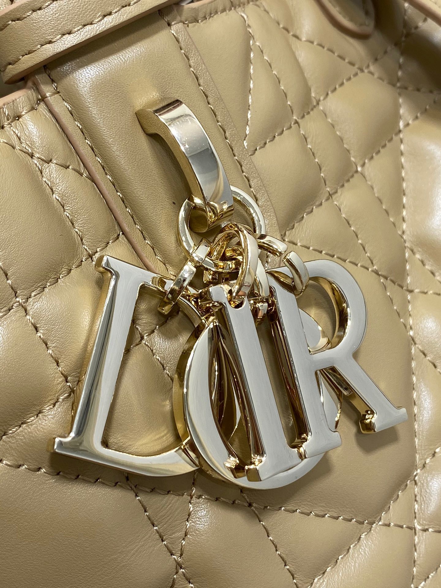 Dior Toujours Small Bag in Tan Macrocannage Calfskin