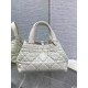 Dior Toujours Small Bag in White Macrocannage Calfskin