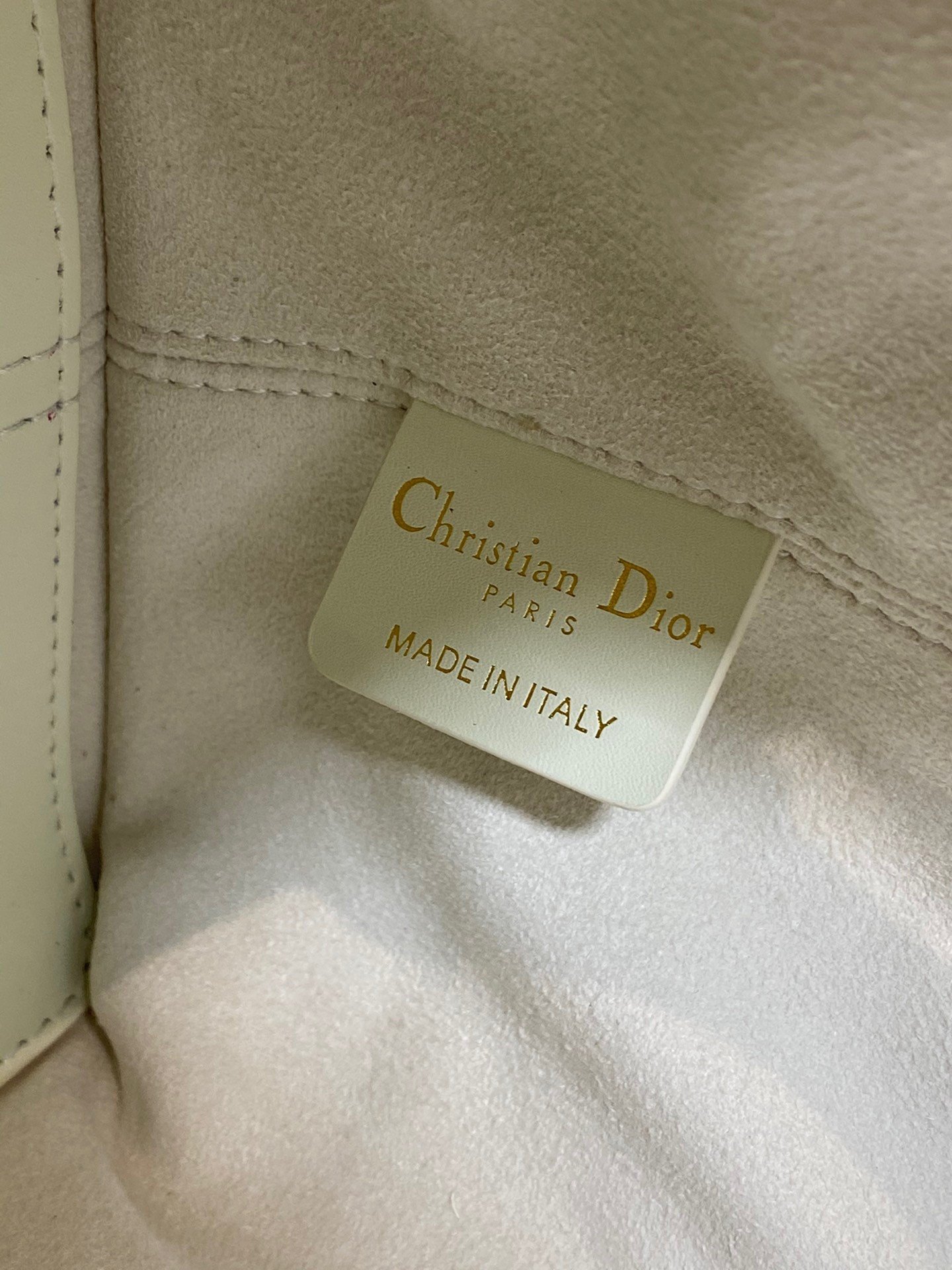 Dior Toujours Small Bag in White Macrocannage Calfskin