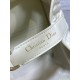 Dior Toujours Small Bag in White Macrocannage Calfskin