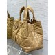 Dior Toujours Medium Bag in Tan Macrocannage Calfskin