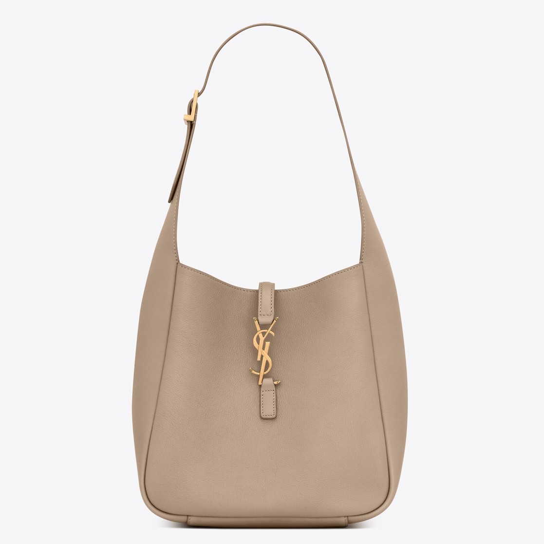 Saint Laurent Le 5 À 7 Soft Small Shoulder Bag in Beige Leather