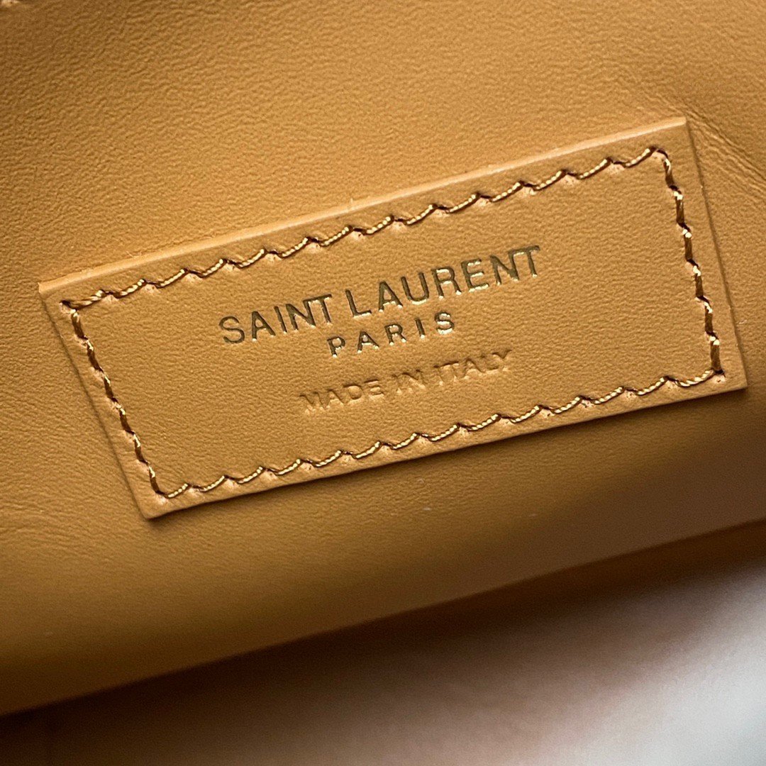 Saint Laurent Le 5 À 7 Small Shoulder Bag in Canvas and Leather