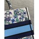 Dior Medium Book Tote Bag In Multicolor Flowers Constellation Embroidery