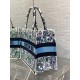 Dior Medium Book Tote Bag In Multicolor Flowers Constellation Embroidery