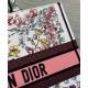 Dior Large Book Tote Bag In White Multicolor Florilegio Embroidery