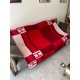 Hermes Rouge Avalon Bayadere Throw Blanket