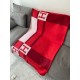 Hermes Rouge Avalon Bayadere Throw Blanket