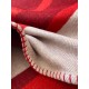 Hermes Rouge Avalon Bayadere Throw Blanket