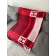 Hermes Rouge Avalon Bayadere Throw Blanket