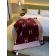 Hermes Avalon Throw Blanket in Fuchsia Wool and Cashmere