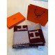 Hermes Avalon Throw Blanket in Fuchsia Wool and Cashmere