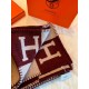 Hermes Avalon Throw Blanket in Fuchsia Wool and Cashmere