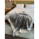 Hermes Avalon Throw Blanket in Grey Wool and Cashmere