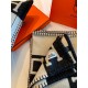 Hermes Avalon Throw Blanket in Black Wool and Cashmere