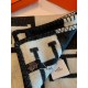 Hermes Avalon Throw Blanket in Black Wool and Cashmere