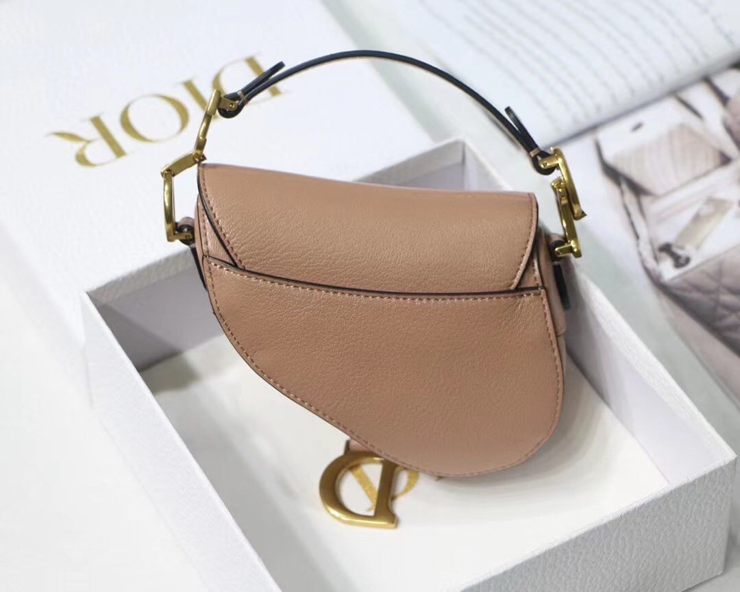 Dior Saddle Micro Bag In Powder Goatskin