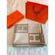 Hermes Avalon III Throw Blanket in Beige Wool and Cashmere