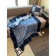 Hermes Avalon III Throw Blanket in Blue Wool and Cashmere