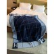 Hermes Avalon III Throw Blanket in Blue Wool and Cashmere