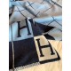 Hermes Avalon III Throw Blanket in Blue Wool and Cashmere