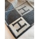 Hermes Avalon III Throw Blanket in Grey Wool and Cashmere