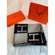 Hermes Avalon III Throw Blanket in Black Wool and Cashmere