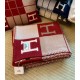 Hermes Avalon III Throw Blanket in Red Wool and Cashmere