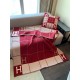 Hermes Avalon III Throw Blanket in Red Wool and Cashmere