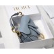 Dior Saddle Micro Bag In Cloud Blue Goatskin