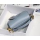 Dior Saddle Micro Bag In Cloud Blue Goatskin