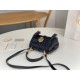 Chloe Penelope Mini Shoulder Bag in Black Grained Calfskin