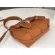 Chloe Penelope Small Shoulder Bag in Brown Grained Calfskin