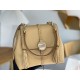 Chloe Penelope Small Shoulder Bag in Beige Grained Calfskin