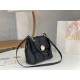 Chloe Penelope Small Shoulder Bag in Black Grained Calfskin