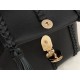 Chloe Penelope Small Shoulder Bag in Black Grained Calfskin