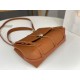 Chloe Penelope Medium Shoulder Bag in Brown Grained Calfskin