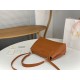 Chloe Penelope Medium Shoulder Bag in Brown Grained Calfskin