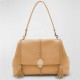 Chloe Penelope Medium Shoulder Bag in Beige Grained Calfskin