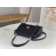 Chloe Penelope Medium Shoulder Bag in Black Grained Calfskin